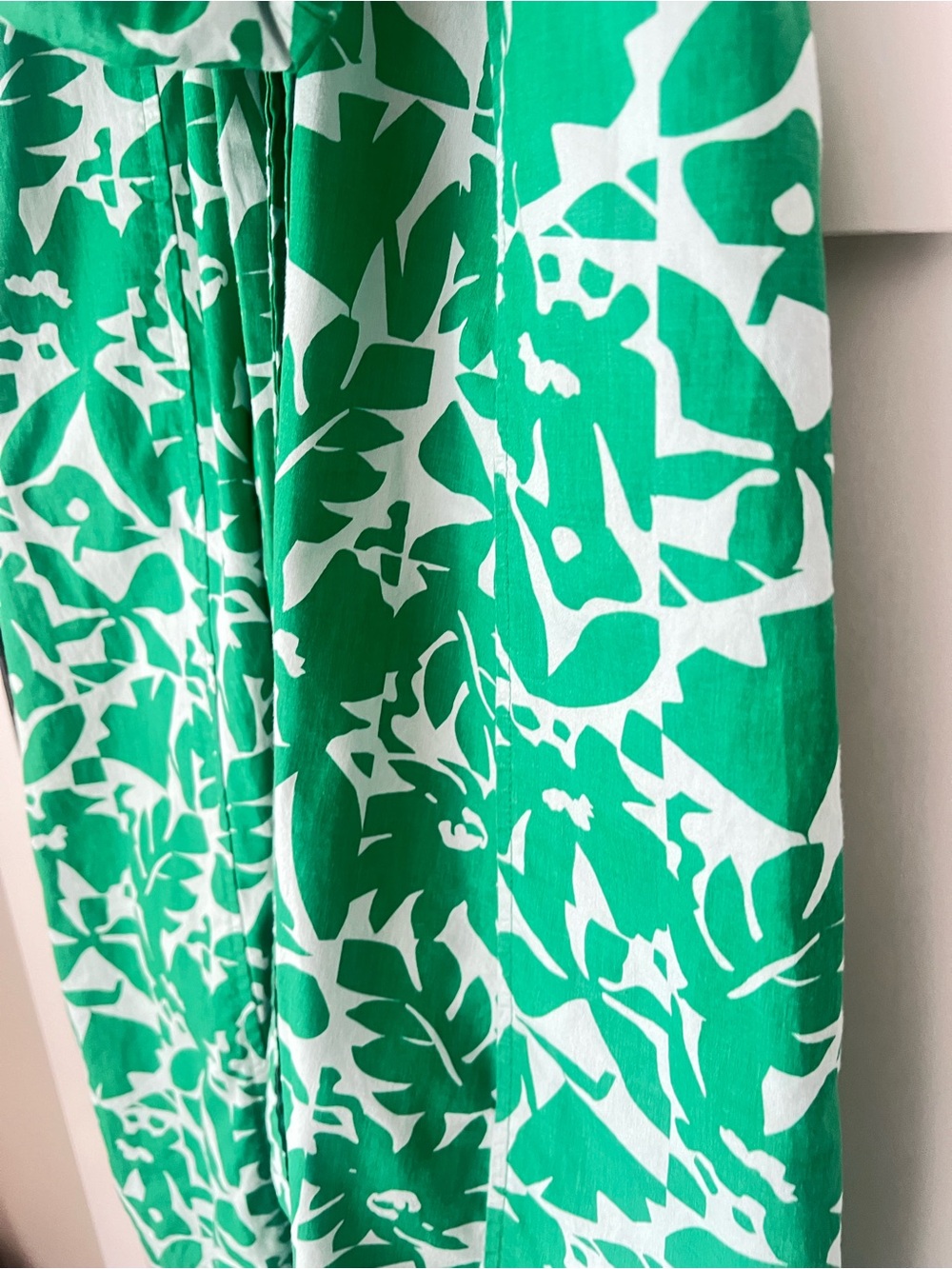 FREE ASSEMBLY | 100% Cotton Green Abstract Midi Shirt Dress S - Picture 7 of 13